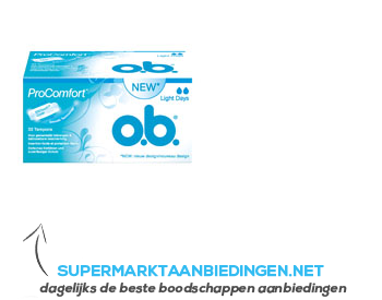 OB Tampons procomfort light aanbieding