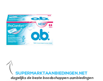 OB Tampons procomfort mini aanbieding