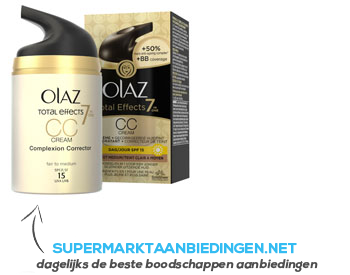 Oppositie vermogen hulp in de huishouding Olaz Total effects CC cream licht-medium tint aanbieding | Supermarkt  Aanbiedingen