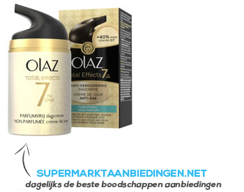 beet Anoniem ondernemer Olaz Total effects dagcrème parfumvrij aanbieding | Supermarkt Aanbiedingen