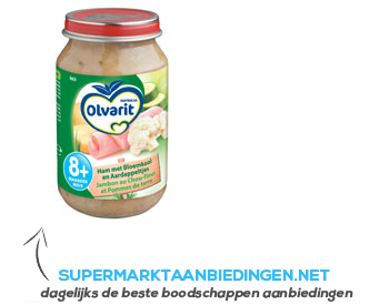 Olvarit Bloemkool aardappel/ varkensvlees 8 mnd aanbieding