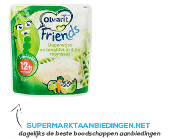 Olvarit Friends doperwtjes tongfilet en dille 12 aanbieding