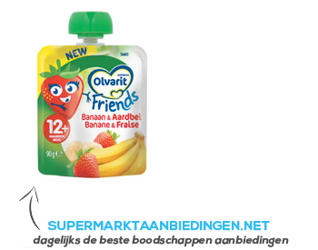 Olvarit Friends fruit banaan-aardbei 12 mnd aanbieding