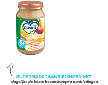 Olvarit Fruitcocktail s.appel / peer / banaan 8m aanbieding