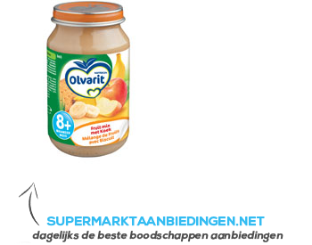 Olvarit Fruitmix met koek 8 mnd aanbieding