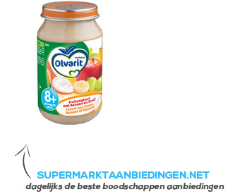 Olvarit Fruityoghurt banaan/ druif 8 mnd aanbieding