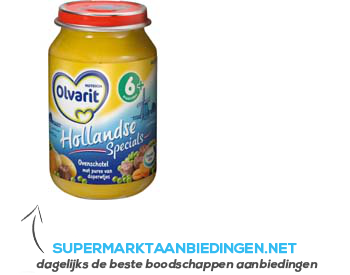 Olvarit Ovenschotel puree/ doperwtjes 6 mnd aanbieding