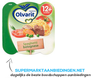 Olvarit Peutermenu spaghetti bolognese aanbieding