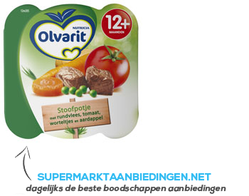 Olvarit Peutermenu stoofpotje rund/ tomaat aanbieding