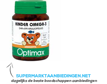 Optimax Kinder omega-3 kauwtabletten aanbieding