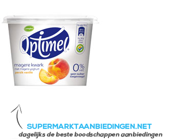 Optimel Kwark vanille perzik aanbieding