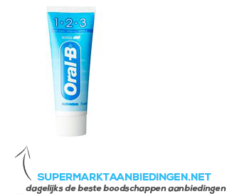 Oral-B 1-2-3 Fresh mint aanbieding