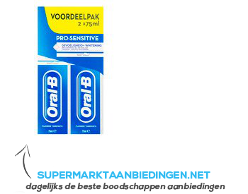 Oral-B Pro sensitive tandpasta g&w mint duo aanbieding