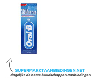 Oral-B Pro-sensitive whitening mint aanbieding