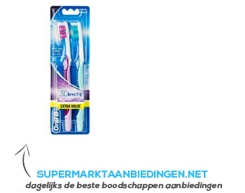 Oral-B Tandenborstel 3D white medium aanbieding