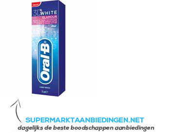 Oral-B Tandpasta 3D white luxe-stralende glans aanbieding