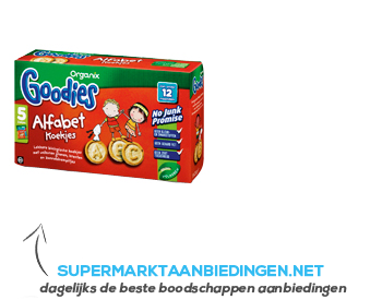 Organix Goodies alfabet koekjes 12 mnd aanbieding