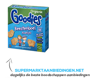 Organix Goodies beestenboel koekjes 12 mnd aanbieding