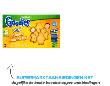 Organix Goodies mini koeke mannetjes aanbieding