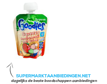 Organix Goodies squeezy banaan, aardbei & zuivel aanbieding