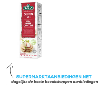 Orgran Multigrain wafer crackers with chia aanbieding