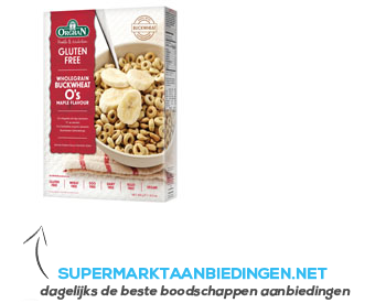 Orgran Wholegr buckwheat o's maple flavour aanbieding