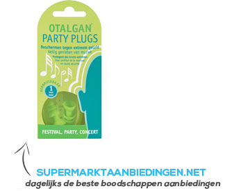 Otalgan Party plugs aanbieding