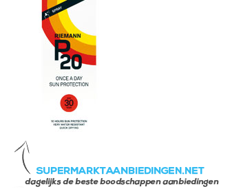 P20 SPF 30 aanbieding