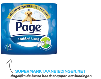 Page Dubbel lang toiletpapier aanbieding