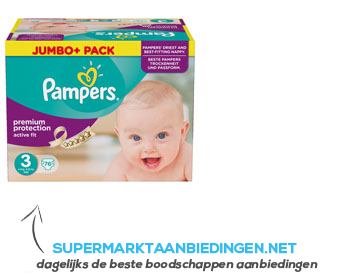 Pampers Active fit jumbo plus midi aanbieding