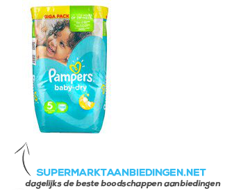 Pampers Baby dry giga box junior 5 11-25 kg aanbieding