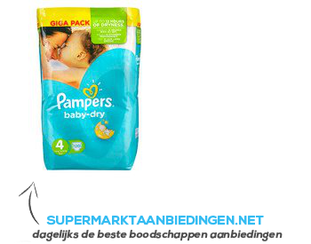 Pampers Baby dry giga box maxi 4 8-15 kg aanbieding