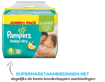Pampers Baby dry jumbo pack maxi aanbieding