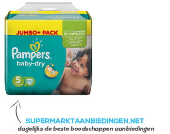 Pampers Baby dry jumbo plus pack junior aanbieding