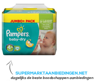 Pampers Baby dry jumbo plus pack maxi aanbieding