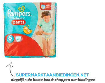 Pampers Baby-dry pants extra large 6 aanbieding
