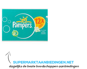 Pampers Babydoekjes baby fresh 12 x 64 doekjes aanbieding