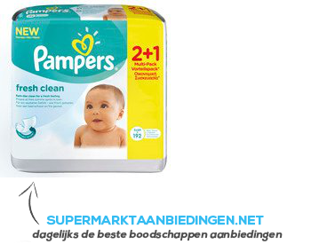 Pampers Billendoekjes fresh clean 21 aanbieding