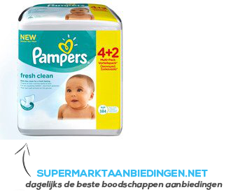 Pampers Billendoekjes fresh clean 42 aanbieding