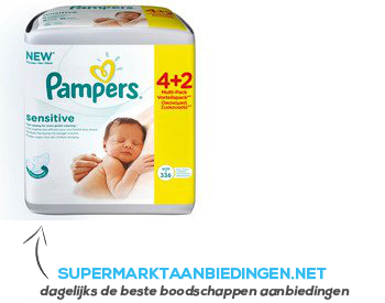 Pampers Billendoekjes sensitive 42 aanbieding