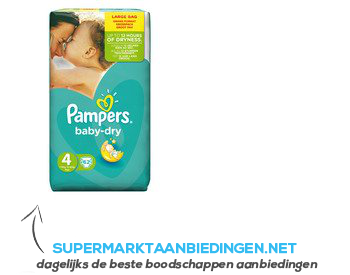 Pampers Lluiers baby dry maxi 4 aanbieding