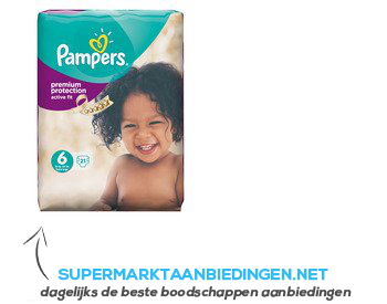 Pampers Luiers active fit extra large 6 aanbieding