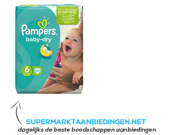 Pampers Luiers Baby dry extra large 6 aanbieding