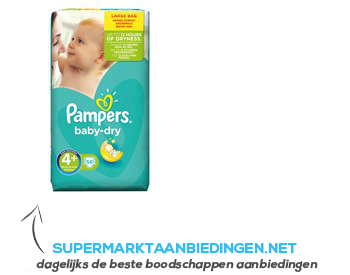 Pampers Luiers baby dry maxi 4 aanbieding