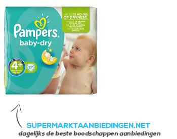Pampers Luiers baby dry maxi plus 4 aanbieding