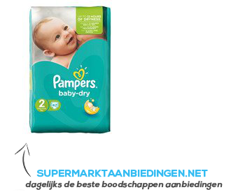 Pampers Luiers baby dry mini 2 aanbieding