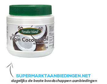 Paradise Island Organic virgin coconut oil aanbieding