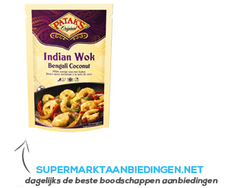 Patak’s Indian wok Bengali coconut aanbieding