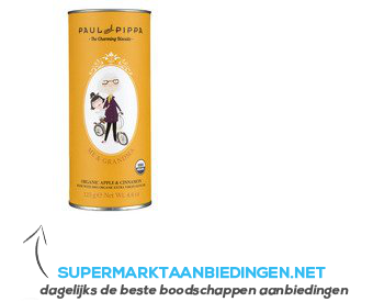 Paul and Pippa Organic apple & cinnamon aanbieding