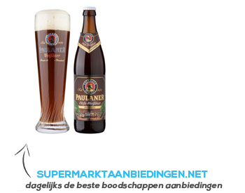 Paulaner Hefe weissbier dunkel aanbieding